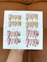 En gros Faux ongles à presser pour Halloween, style gothique, en acrylique, motifs crâne, fantôme, citrouille effrayants, formes carrée, amande, stiletto, French