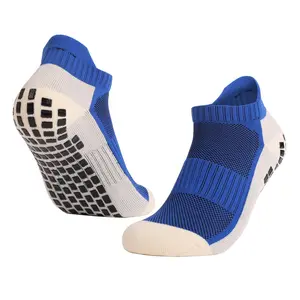 Vente en gros Chaussettes de sport antidérapantes blanches pour la cheville, football, football, hommes, respirantes