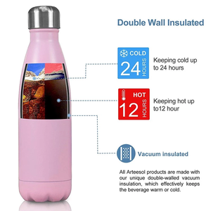 New Trend 316 Stainless Steel 500ml Insulated Tumbler Electroplated Silver Creative Design Portable Sports Water Bottle <b>for</b> Sale - Product Image 6