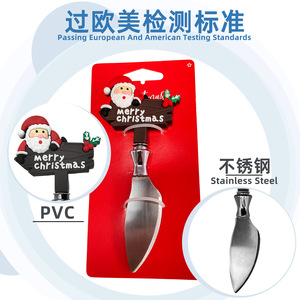 Santa Claus Stainless Steel Pizza Cutter Cheese Knife Butter Scraper Bread Slicer Multifunction Kitchen Tool - Product Image 5