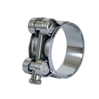 Collier de serrage robuste à vis en T, simple vis, en acier inoxydable 304, réglable pour échappement de turbocompresseur (pouces)