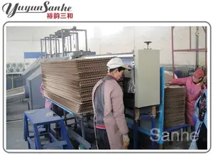 Selüloz kağıt soğutma pedi üretim makinesi/soğutma pedi üretim hattı yüksek verimlilik ile