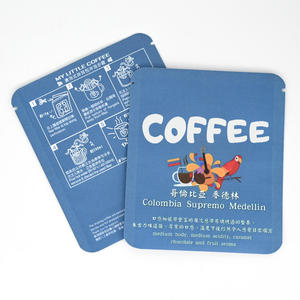 Benutzer definierter Digitaldruck 3 seitlich versiegeltes weißes Kraft papier Matte Aluminium folie Tropf Kaffee beutel <span class=keywords><strong>Sachet</strong></span> - Product Image 2