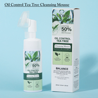 MOIKA Mousse Nettoyante Bio Hydratante Soin Peau Contrôle Sébum Arbre à Thé Nettoyant Visage Moussant Brosse Nettoyante Naturelle