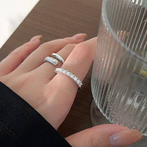 S925 <b>Sterling</b> <b>Silver</b> <b>Ring</b> With Zircon Pav Setting Classic Design For Women's Everyday Wear - Product Image 3