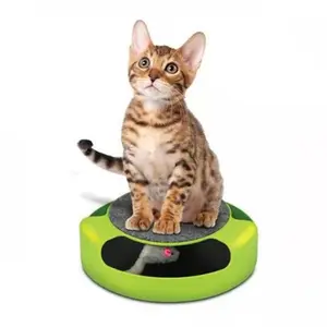 Plato de juego divertido para gatos, juguete de mesa giratoria para gatos, juguete para atrapar ratones