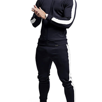 Ensemble de survêtement décontracté pour homme en polaire respirante, veste et pantalon tricotés, grande taille, avec logo personnalisé 100%