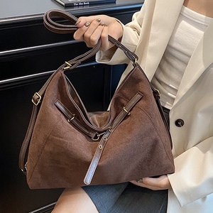 Wholesale Lady Vintage Three-Strap <b>Zip</b> Closure National Style PU Portable <b>Tote</b> Bag Fashion Large Capacity Women Shoulder Bag - Product Image 3