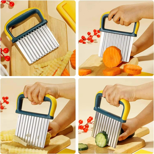 Stainless Steel Manual French Fry & <b>Vegetable</b> Cutter Kitchen <b>Tools</b> for <b>Fruit</b> & <b>Vegetable</b> PP Cover Included - Product Image 5