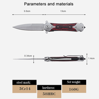 Couteau pliant tactique Bochen à lame en titane 5cr14 avec pointe de lance, manche en G10, pour la chasse, le camping en plein air, la défense personnelle