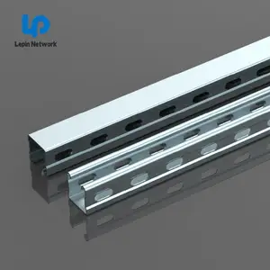 Ningbo Lepin Hot Sell Cold Rolled Steel Channel HDG Cable Steel Structure C Channel C Channel 41X41X2mm Price List
