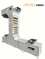 Convoyeur à godets en T à vitesse réglable HFRD RDM-TD10L avec cadre en acier inoxydable pour céréales/café/plastique