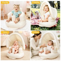 Siège gonflable pour bébé avec auvent amovible, support de siège pour tout-petit, chaise portable pour la maison, les voyages et les jeux