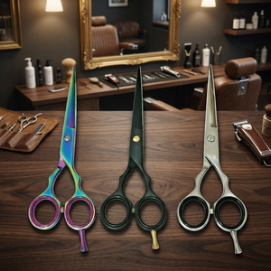 Ensemble de 11 ciseaux à cheveux en acier inoxydable pour usage domestique, kit de coiffure avec tondeuse, rasoir, ciseaux à effiler, ciseaux de coupe pour droitiers - Product Image 3