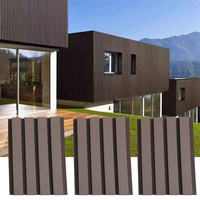 Panneau de persienne de tube carré en Wpc co-extrusion de haute qualité panneau de revêtement extérieur en Wpc pour jardin préfabriqué
