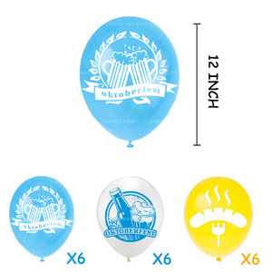 Oktoberfest <span class=keywords><strong>October</strong></span> theo chủ đề Đảng thiết lập trang trí nguồn cung cấp 12-inch cao su bóng Bộ - Product Image 4