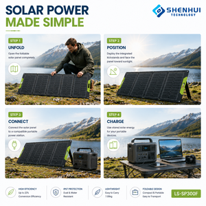 Panneau solaire pliable pour la recharge et le stockage d'énergie, panneau <span class=keywords><strong>photovoltaïque</strong></span> pliable pour l'extérieur, panneau solaire pliable 300w - Product Image 6