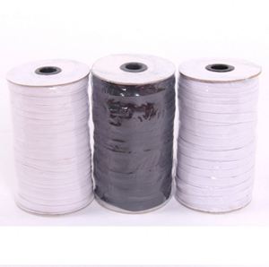 Cordon élastique tressé en polyester blanc de 5 mm pour ceintures et bandes textiles – Approvisionnement direct usine - Product Image 2