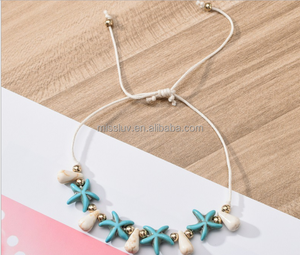 Hot Selling Hawaii <strong>Shell</strong> Turquoise <strong>Bracelet</strong> Handmade Cowrie <strong>Shell</strong> Starfish Beach <strong>Bracelets</strong> Adjustable Turquoise <strong>Shell</strong> <strong>Bracelets</strong> - Product Image 4