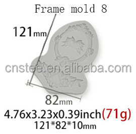 D5065 Bingkai Foto Eropa Beragam Gaya Bingkai Relief Fondant Kue Gula Hiasan Gantung Ornamen Cetakan Resin Silikon 3D Cetakan - Product Image 5