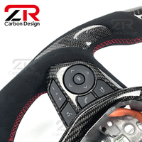 Volant sport en cuir suédé personnalisé avec fibres de carbone sergéées et LED pour Toyota Camry SE TRD RAV4 Corolla LE XEI Avalon
