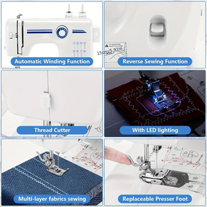 UFR-608A Nueva Máquina de <span class=keywords><strong>Coser</strong></span> Eléctrica Mini de Cama Plana con Puntada de Seguridad, Ligera, para Uso Doméstico, Reparaciones Rápidas, Ojales y Proyectos de Bricolaje - Product Image 4