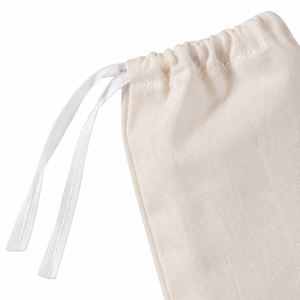Sacs cadeaux en coton naturel avec cordon de serrage, logo personnalisé, emballage en gros pour bijoux, cosmétiques, cadeaux de mariage, vente au détail - Product Image 5