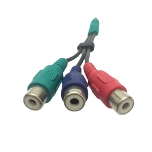 สายเคเบิลอะแดปเตอร์แปลงสัญญาณเสียงวิดีโอขนาด 3.5 มม. เป็น 3 RCA ความยาว 13 ซม. สำหรับการเชื่อมต่อ AV - Product Image 3