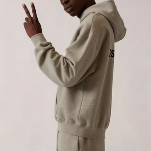 Sudadera con capucha Fear de algodón grueso, lisa, de gran tamaño, sin cordón, unisex, con logo personalizado, Plus GOD - Product Image 6