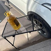Table pliante portable en carbone réglable en hauteur pour camping, pique-niques, cuisine, barbecue, voyages, à fixer sur pneu de véhicule, pour mobilier d'extérieur