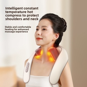 Masseur d'épaules et de cou VTT chauffant et vibrant, rechargeable, type châle, pour la colonne cervicale, direct usine - Product Image 3