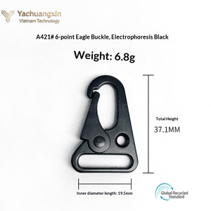 En gros, Mousqueton bec d'oiseau en alliage de zinc noir mat pour sacs, sacs à dos, escalade en extérieur et accrochage de porte-clés - Product Image 3