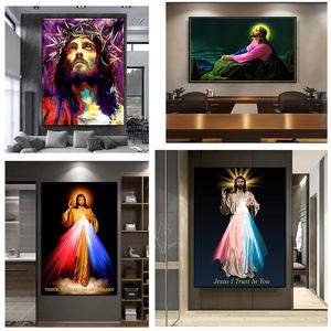 Il y a de la lumière derrière la série Religion de jésus, des images d'art mural et des affiches pour la décoration de la maison, caudro, décoration du salon - Product Image 1