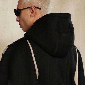 Sudadera con capucha para hombre, estilo urbano vintage, oversize, con estampado gráfico personalizado, hombros caídos, corte holgado y corto, cortavientos de invierno con cremallera - Product Image 3