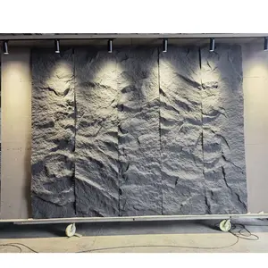 Daftar baru ringan tahan air poliuretan 3D batu Panel dinding batu