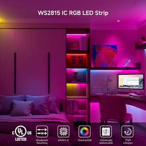 Striscia <span class=keywords><strong>LED</strong></span> Flessibile RGB Indirizzabile Individualmente BTF-LIGHTING, Certificata UL, DC12V WS2815, Doppio Segnale, 30 60 144 <span class=keywords><strong>LED</strong></span> - Product Image 3
