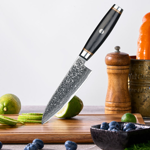 Coltello Giapponese Amber Petty SG2 in Acciaio Damasco a 67 Strati, Affilato, per Cucina e Frutta - Product Image 3