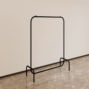 Expositor Negro Personalizado con Ruedas para Tiendas, Expositor de <span class=keywords><strong>Ropa</strong></span> para Tiendas, <span class=keywords><strong>Perchero</strong></span> - Product Image 1