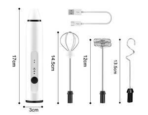 Batidora Eléctrica Recargable por USB, Ecológica, de 3 Velocidades, para Huevos, Mantequilla, Café, Leche, Espumador de Leche, de Acero Inoxidable - Product Image 4