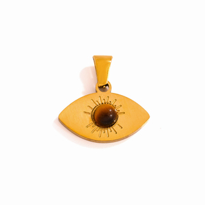 Colgante de Piedra Natural al por Mayor, Acero Inoxidable 18k, Ojo de Tigre, Rodocrosita, Lapislázuli, Ágata <span class=keywords><strong>Verde</strong></span>, para Hombre y Mujer - Product Image 3
