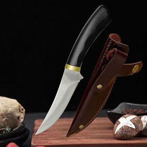 Cuchillo de acero D2 súper afilado, cuchillo mongol de mano para cortar carne, cuchillo para barbacoa, cuchillo para bistec y frutas - Product Image 5