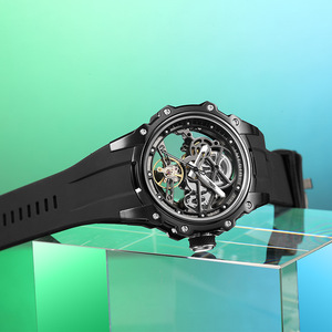 Orologio Meccanico Automatico di Lusso Megir 2243G <span class=keywords><strong>da</strong></span> <span class=keywords><strong>Uomo</strong></span>, Marca Top, Cinturino in Silicone, Quadrante <span class=keywords><strong>da</strong></span> 43mm, Luminoso e Impermeabile - Product Image 4