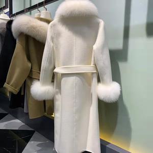Manteau long en laine pour femme grande taille, prix d'usine hiver 2026, avec col en fausse fourrure, style pardessus par Lily Cheng - Product Image 5