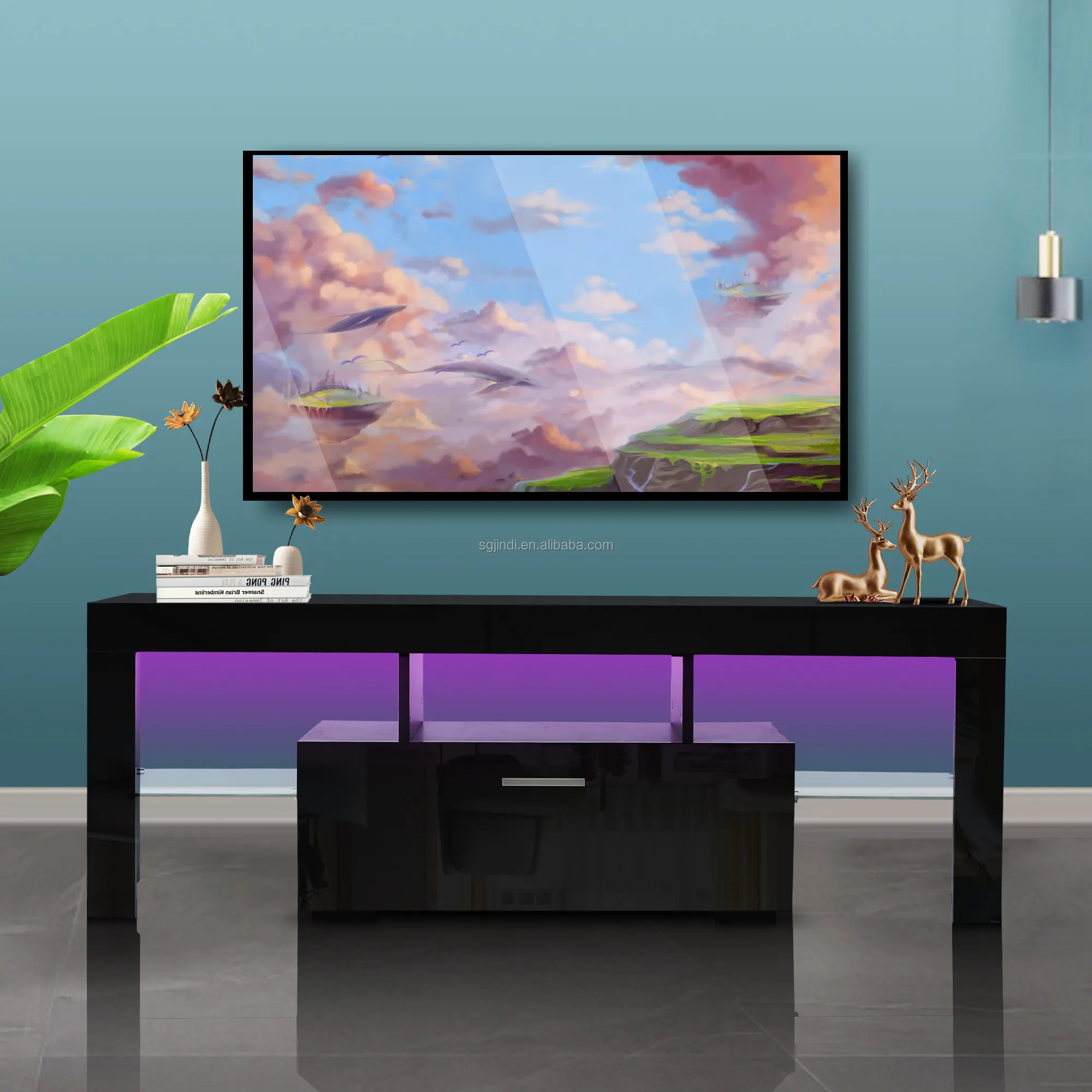 מעמד טלוויזיה מודרני עיצוב יחידת סלון מרכז בידור ארון שולחן קונסולת טלוויזיה לריהוט הבית