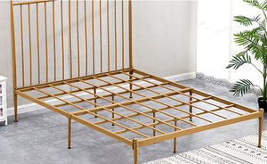 Industrial Sell Single Tier Coated Pipe Metal <b>Bed</b> <b>Frame</b> Type <b>Platform</b> Bedroom Dormitory Construction Furniture <b>Bed</b> King-size - Product Image 2