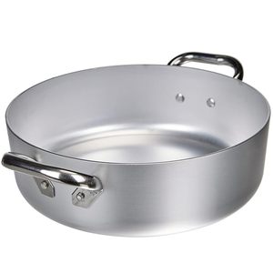 Cacerola Agnelli Baja de Aluminio de 28 cm de Diámetro y 9.5 cm de Altura con Asas de Acero Inoxidable, Antiadherente - Product Image 1