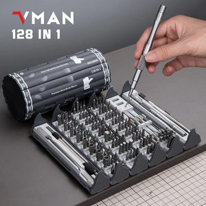 Set di cacciaviti di precisione Vman Tools 128 in 1 con punte magnetiche portatili per la riparazione di dispositivi elettronici - Product Image 6