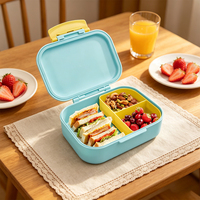 Boîte à lunch portable OEM personnalisée imprimée en 3D, motif dessin animé, 850 ml, pour enfants, boîte bento, conteneur de préparation des repas pour écoliers