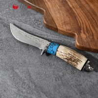 Couteau de poche pliant en acier damas noir fait main multi-outil pour la survie en plein air chasse Bushcraft Camping