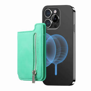 Funda Creativa para Teléfono con Espacio para Tarjetas, con Ranuras para Tarjetas de Crédito, Fundas Abatibles Izquierda/Derecha, Material PU, Cierre de Botón - Product Image 4